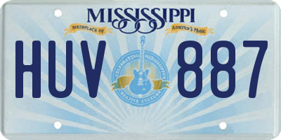 MS license plate HUV887