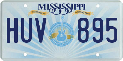 MS license plate HUV895