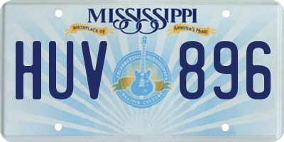 MS license plate HUV896