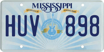 MS license plate HUV898