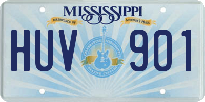 MS license plate HUV901