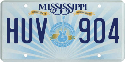 MS license plate HUV904