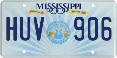 MS license plate HUV906