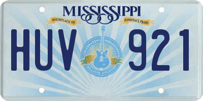 MS license plate HUV921