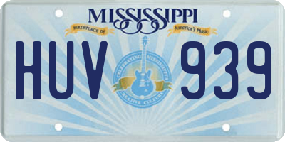 MS license plate HUV939
