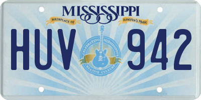 MS license plate HUV942