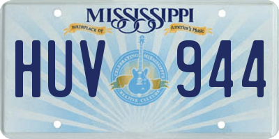 MS license plate HUV944