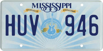 MS license plate HUV946