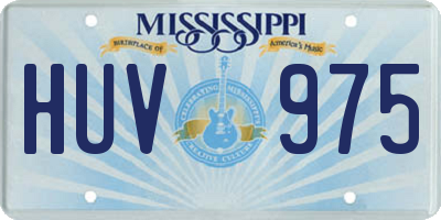 MS license plate HUV975