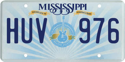 MS license plate HUV976