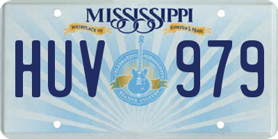 MS license plate HUV979