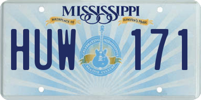 MS license plate HUW171