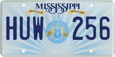 MS license plate HUW256