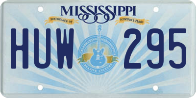 MS license plate HUW295