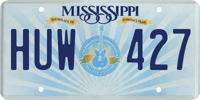 MS license plate HUW427
