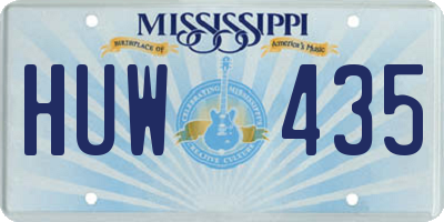 MS license plate HUW435