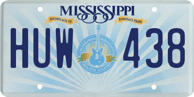 MS license plate HUW438