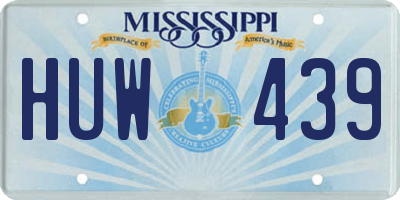 MS license plate HUW439