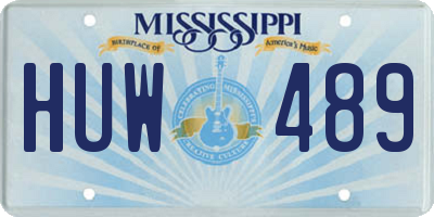 MS license plate HUW489