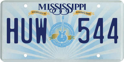 MS license plate HUW544