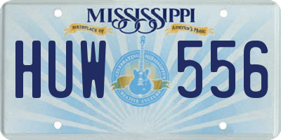 MS license plate HUW556
