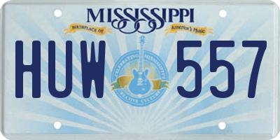 MS license plate HUW557