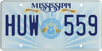 MS license plate HUW559