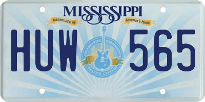 MS license plate HUW565