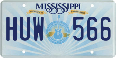 MS license plate HUW566
