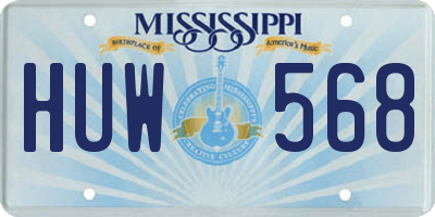 MS license plate HUW568