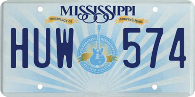 MS license plate HUW574