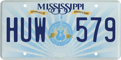 MS license plate HUW579