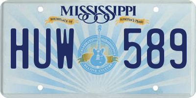 MS license plate HUW589