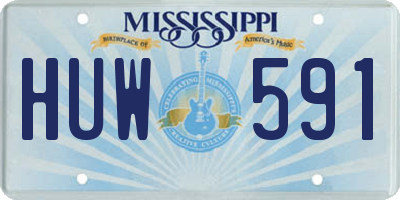 MS license plate HUW591