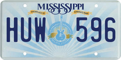 MS license plate HUW596