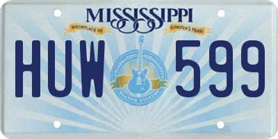 MS license plate HUW599