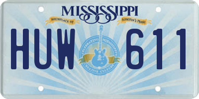 MS license plate HUW611