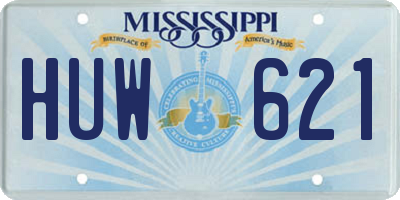 MS license plate HUW621