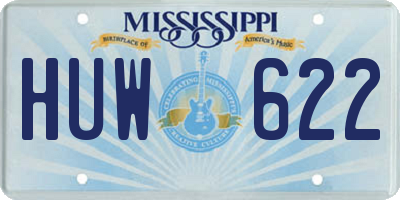 MS license plate HUW622