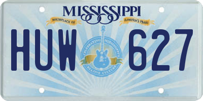 MS license plate HUW627