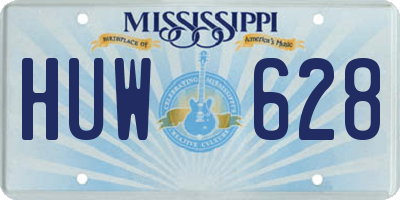 MS license plate HUW628