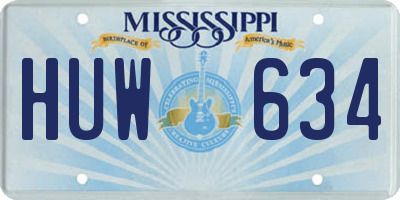 MS license plate HUW634