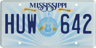 MS license plate HUW642