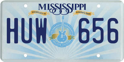 MS license plate HUW656