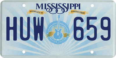 MS license plate HUW659