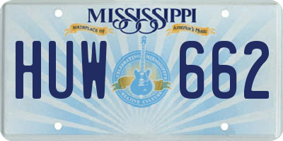 MS license plate HUW662