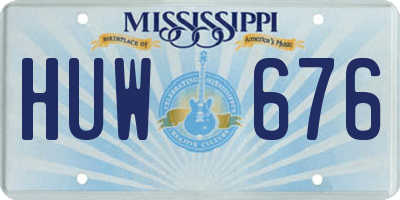 MS license plate HUW676