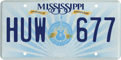 MS license plate HUW677