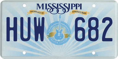 MS license plate HUW682
