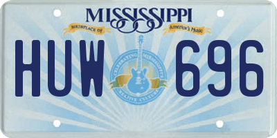 MS license plate HUW696